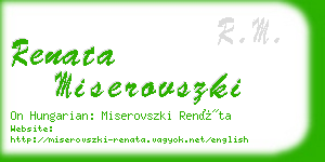 renata miserovszki business card